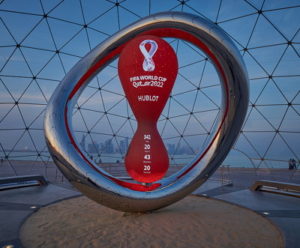world cup qatar 2022 monolith in climate controlled dome