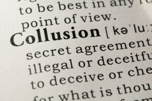 collusion dictionary close up