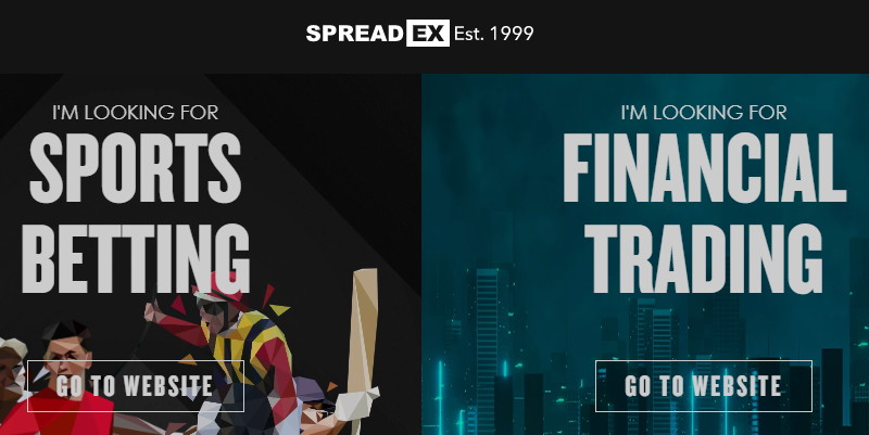 spreadex screenshot showing sports betting and financial trading