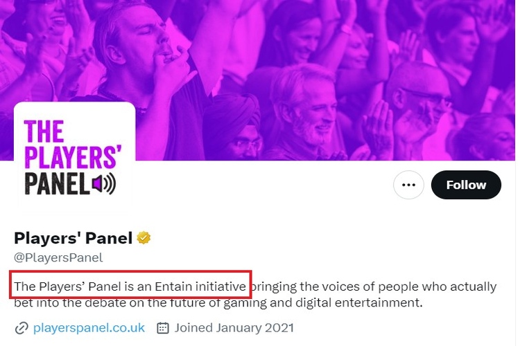 Panel Pemain Twitter Mentioning Entain