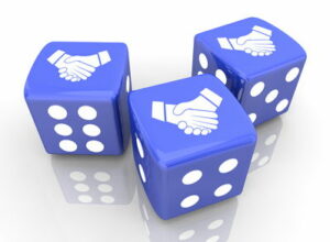handshake symbols on dice handshake bet